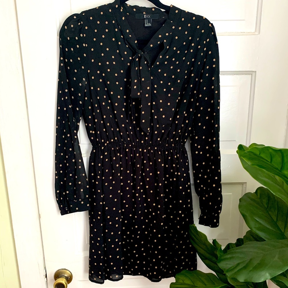 Long Sleeve Polka Dot Dress